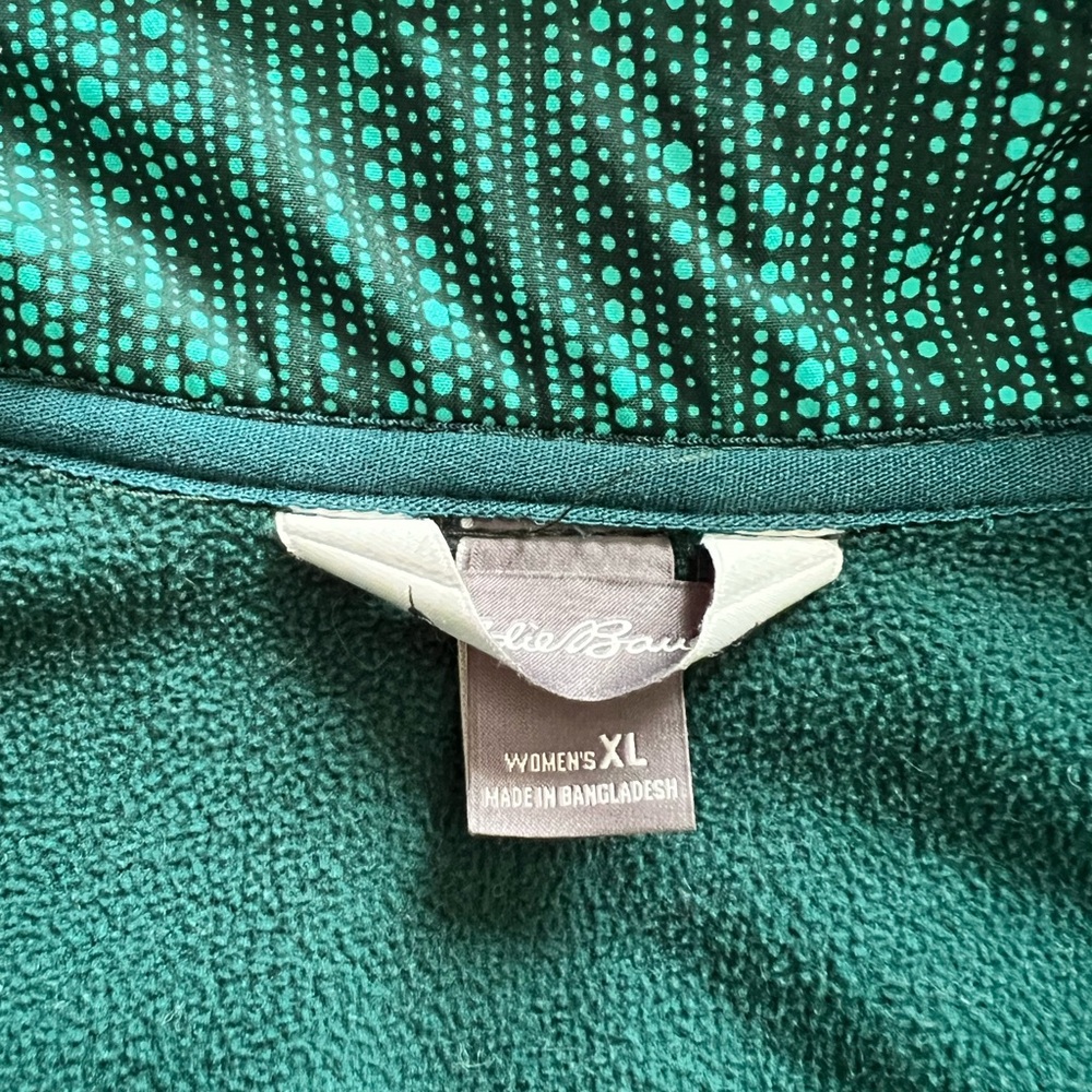 Eddie Bauer Teal Patterned Soft Shell Jacket - Si… - image 3